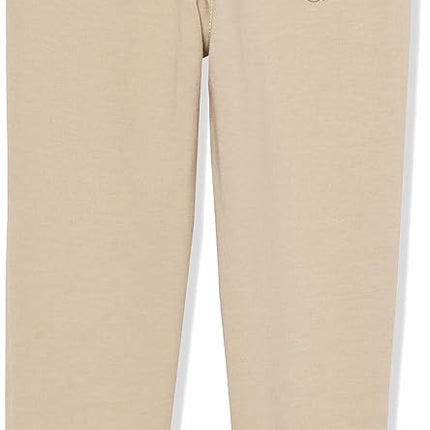 Nautica Girls' School Uniform Jogger Pants, Elastic Waistband with Drawstring Closure, Stretch Performance Fabric, Khaki, 12 Plus