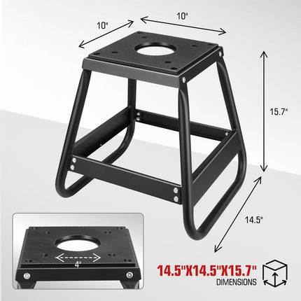 DNA MOTORING Soporte universal para motocicleta de cross Capacidad de 1000 libras Soporte para panel de motocicleta de cross Soporte de caja para mantenimiento de motocicleta de cross resistente Negro TOOLS-00779