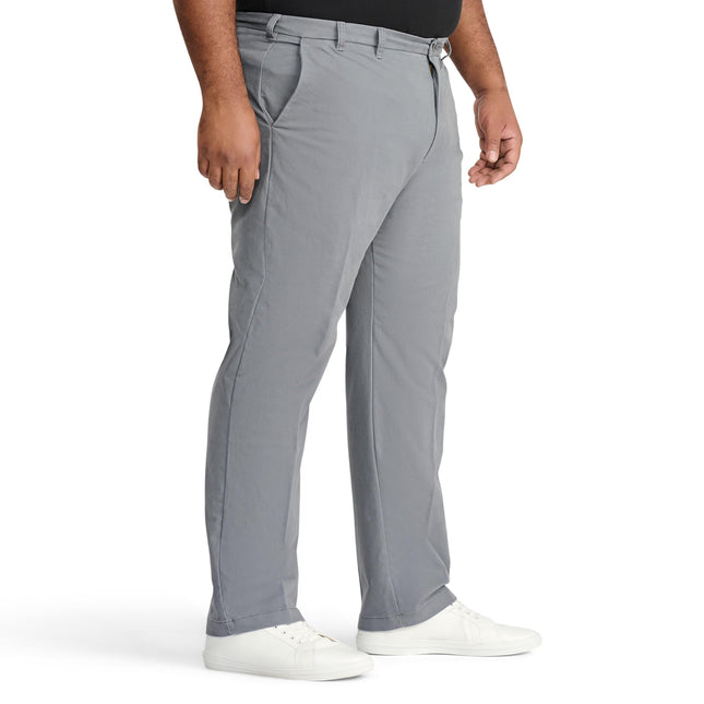 IZOD mensBig and Tall Advantage Performance Flat Front Straight Fit Chino Pant Casual Pants - Gray - 38W x 36L