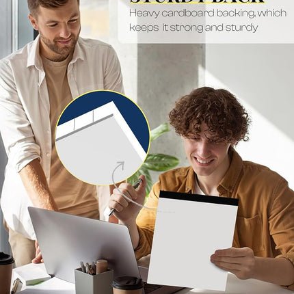 6 Pack 8.5 x 11 Legal Pads Paper Pads 8.5 x 11 White Note Pads for Work