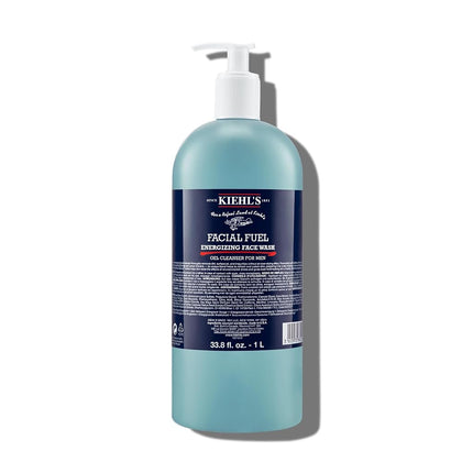 Kiehl's Facial Fuel Energizing Face Wash, Refreshing Men's Gel Cleanser, with Caffeine, Vitamin E and Menthol, All Skin Types, 1Lt