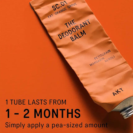AKT Deodorant Balm 50 mL, Natural Deodorant for Men and Women, Award-Winning, Multi-use, Cream Deo Without Aluminum, Plastic Free, All Genders (SC.01 ORANGE GROVE)