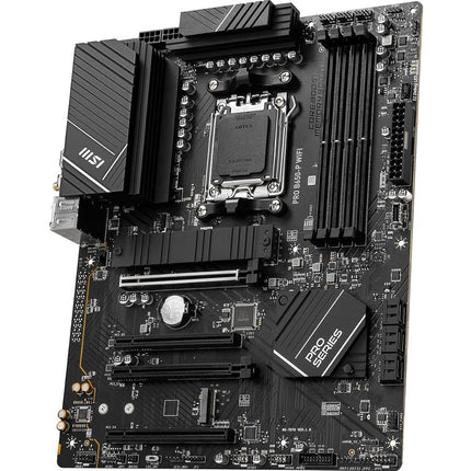 MSI PRO B650-P WiFi Motherboard, Micro-ATX - Supports AMD Ryzen 7000 Series Processors, AM5-12 Duet Rail 80A VRM, DDR5 Memory Boost 6400+MHz/OC, 2 x PCIe 4.0 x16, 2 x M.2 Gen4, Wi-Fi 6E