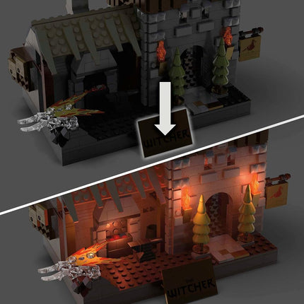 MEGA The Witcher Building Toys for Adults, Geralt's Griffin Hunt with 1170 PIeces, 1 Micro Action Figure and Accessories, for Collectors, HDL28
