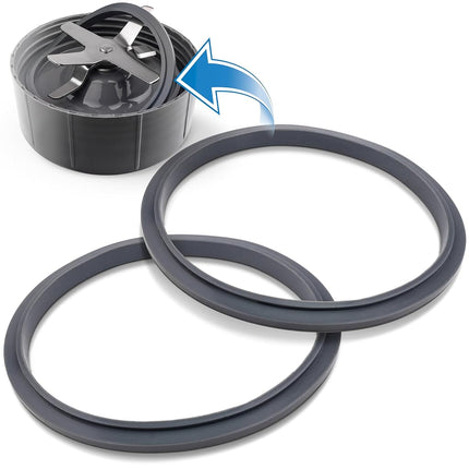 CloudCUP Joint de remplacement 3 pièces, compatible avec Nutribullet Pro séries 900 et 600W, silicone gris, pièces de mixeur