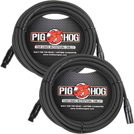 Pig Hog PHM50 Series 50' XLR Microphone Cables 2-P