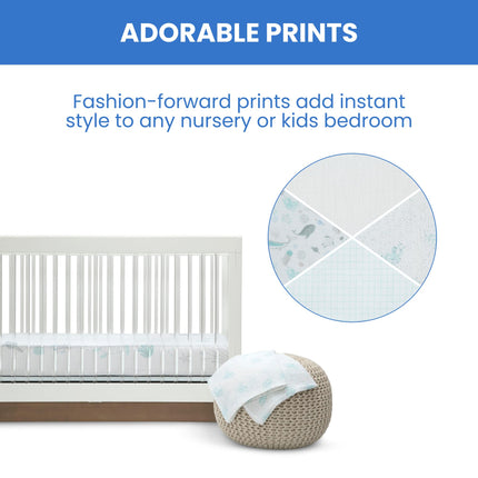 Delta Children 100% Cotton Muslin Baby Receiving Blankets for Girls and Boys � 47x47 Inches (Pack of 4), Sea Life