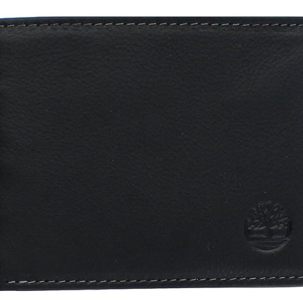 Timberland Men's Wellington RFID Leather Bifold Wallet Trifold Wallet Hybrid, Cognac, One Size