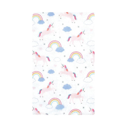 Hudson Baby Bavoirs en flanelle de coton pour bébé, motif licornes et arcs-en-ciel, lot de 10, taille unique