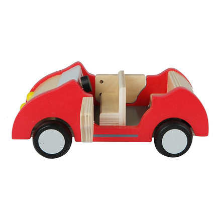 Hape Family Car | Wooden Dolls House Car Toy, Push Vehicle Accessory for Complete Doll House Furniture Set