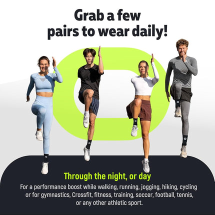 Ankle Brace Compression Sleeve for Men & Women (1 Pair) - Best Ankle Support Foot Braces for Pain Relief, Injury Recovery, Swelling, Sprain, Achilles Tendon Support, Heel Spur, Plantar Fasciitis Socks