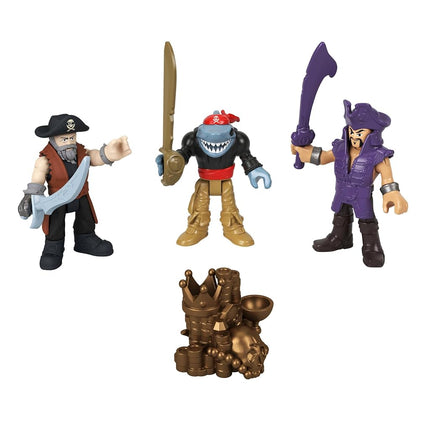 Fisher-Price Imaginext Billy Bones Pirate Ship Playset with Accessories 3 Action Figures & Toy Boat with Skeleton Hands and Launcher, 7 Accessories for Pirate Adventures