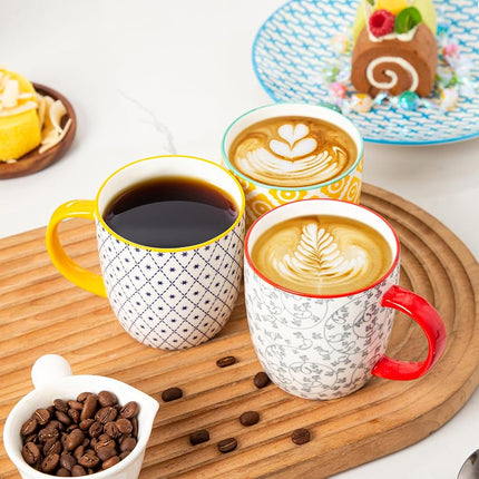 Cerkik Ceramic 10 Oz / 280 ml Coffee Mugs Set of 6