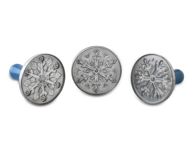 Nordic Ware Snowflake Cookie Stamps, 3-inch Rounds