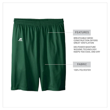 Russell Athletic Big Boys' Youth Mesh Short Dark Green