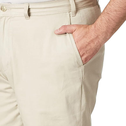 Nautica Men's Big and Tall Twill Flat-Front Pant, True Stone, 58W x 30L