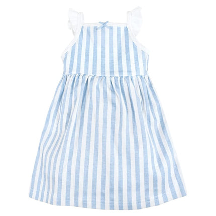 Hudson Baby Baby Girls' Cotton Dresses, Blue Daisy, 6-9 Months
