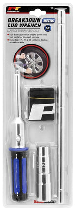 Llave de Cruz Compacta Desarmable de 4 Vías Métrica W6 de Performance Tool (17, 19, 21 y 23mm)