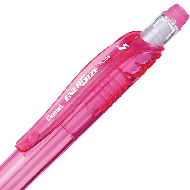 Pentel Energize-X Mechanical Pencil (0.5mm) Pink Barrel, Box of 12 (PL105P)
