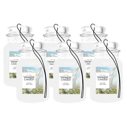 Yankee Candle Paper Car Jar, Clean Cotton (Pack of