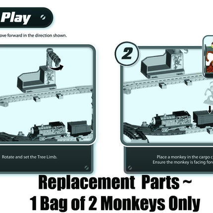 Pièces de rechange Fisher-Price pour train Thomas - Thomas et ses amis Trackmaster Monkey Palace Set ~ Sachet de 2 singes de rechange
