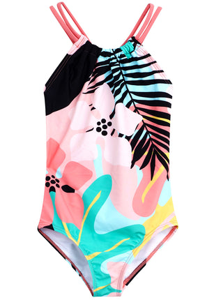 Kanu Surf Girls' Jasmine Beach Sport Halter One Pi