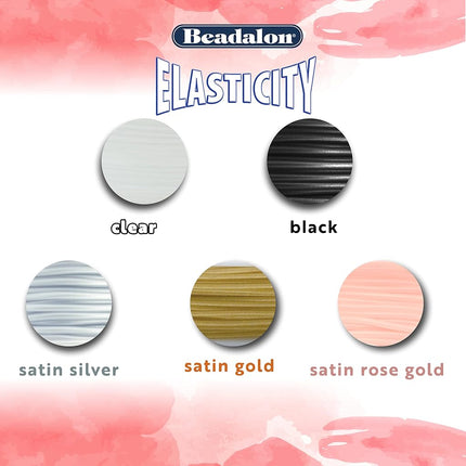 Beadalon Stretch Cord, Rubber, 0.5 mm/100 m