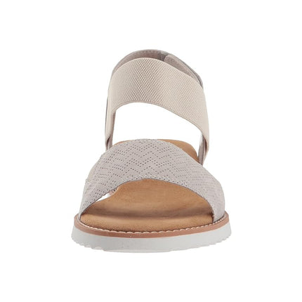 Skechers Women's BOBS Desert Kiss Ankle Strap Sandals, Off-White, 7 UK