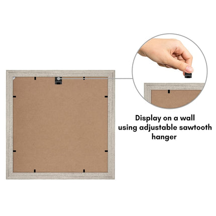 Americanflat 11x11 Picture Frame with Shatter-Resistant Glass - Use as 8x8 Frame with Mat or Display 11x11 Photo Without Mat - Signature Collection - Square Frames for Wall Display - Driftwood