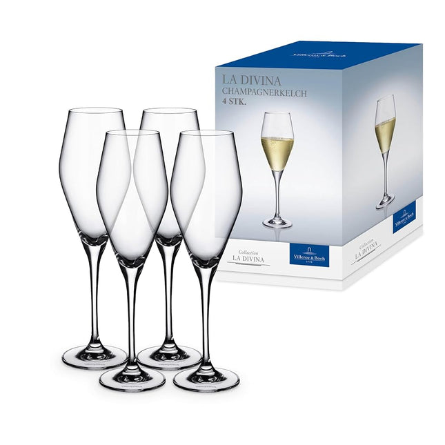 Villeroy & Boch La Divina 4pc Champagne Flute Set 
