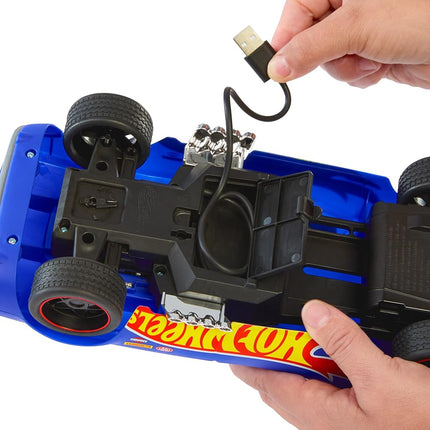 Hot Wheels Remote Control Car, 1:16 Scale Rodger Dodger Toy Car, Special 50th Anniversary Edition RC Vehicle, HTP54