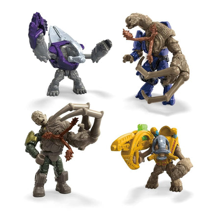 Set de construcción de figuras de acción Halo de MEGA, paquete de personajes con 339 piezas, articulación poseable, 5 cm de alto, coleccionable para niños o adultos, HXL07