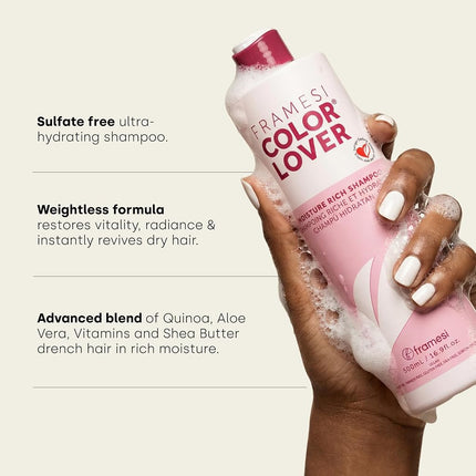 Framesi color lover Moisture Rich Shampoo 16.9 Onzas