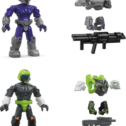 Mega Halo Action Figure Building Toy, UNSC Arctic Burn Wasp with 342 Pieces and 2 Poseable Figures, for Collectors