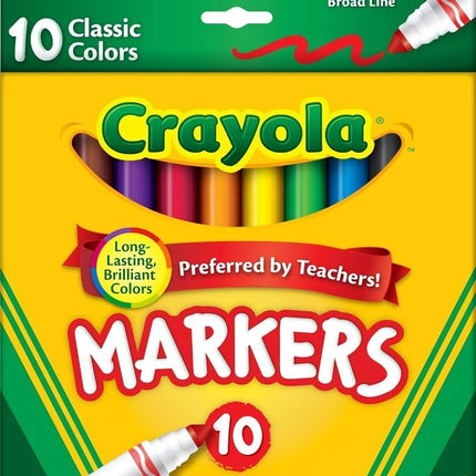 Crayola 10ct Classic Broad Line Markers (3 Pack)