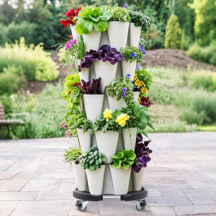 W B D WEIBIDA 2 Pack Plant Caddies with Wheels Heavy Duty 440 lbs Capacity, Rolling Plant Stand for Large Planter and Pots Indoor Outdoor, Garden Round Dolly with Lockable Casters