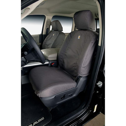 Covercraft Carhartt SeatSaver Front Row Custom Fit Seat Cover for Select Ford Models - Duck Weave (Gravel) - SSC2299CAGY