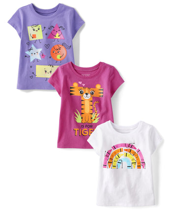 The Children's Place Baby Girls' and Toddler 3-Pac