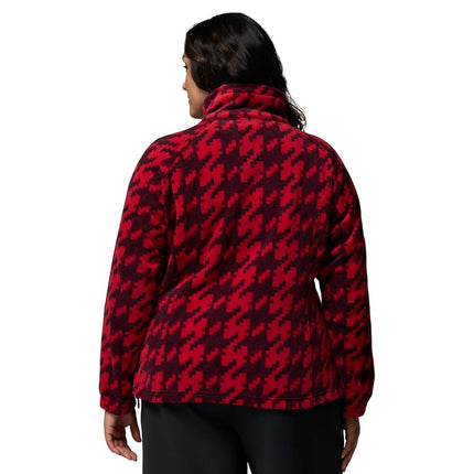 Columbia womens Benton Springs Printed Full Zip, Mountain Red/Twills, 3X