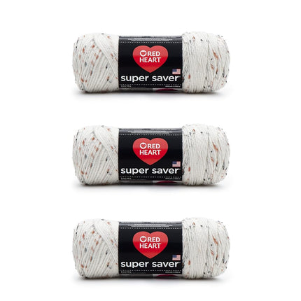 Red Heart Super Saver Pack of 3 - Aran Fleck - 7oz