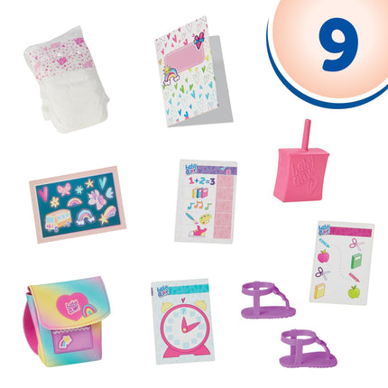 Baby Alive Lista para la escuela: Juego de muñeca, juguetes para el regreso a clases para niñas y niños de 3 años en adelante, muñeca de 30 cm, cabello castaño
