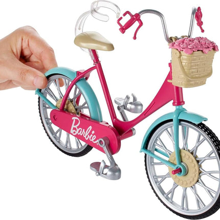 Barbie Bicycle with Basket of Flowers
