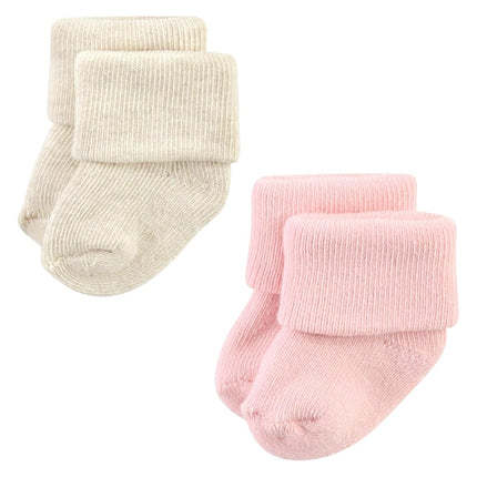 Hudson Baby Chaussettes riches en coton pour nouveau-né unisexe et chaussettes en éponge, motif guépard rose, 0-6 mois