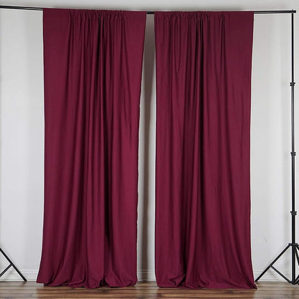 AK Trading CO. 10 feet x 10 feet Polyester Backdrop Drapes Curtains Panels with Rod Pockets - Wedding Ceremony Party Home Window Decorations - Burgundy (DRAPE-5x10-BURGUNDY)