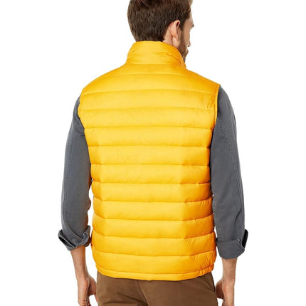 Cole Haan Puffer Vest-Easy to Wear Over Men’s Fleece Jackets & Coats, and Fall and Winter Clothes, Yellow, L