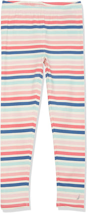 Nautica Girls' Pull-on Stretch Leggings, Multi Egg