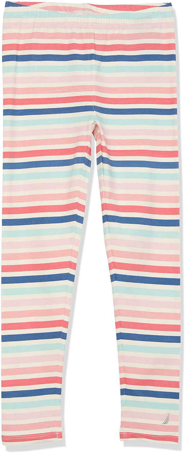 Nautica Girls' Pull-on Stretch Leggings, Multi Egg