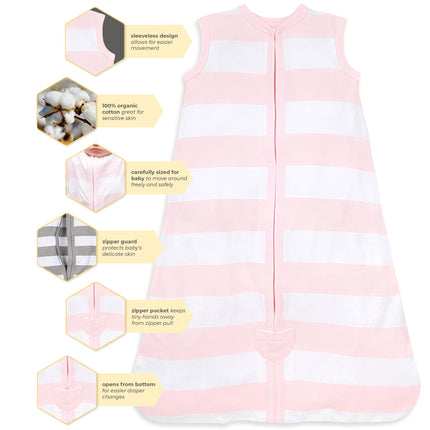 Burt's Bees Baby - Beekeeper Wearable Blanket, 100% Organic Cotton, Swaddle Transition Sleeping Bag - - Large