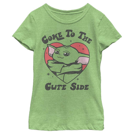 STAR WARS The Mandalorian T-Shirt fille Grogu mignon Seigneur, Vert pomme, Grande taille
