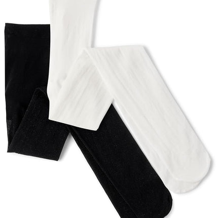 Gymboree baby-girls And Toddler Tights, Black/White 2-pack, 12-24 Months